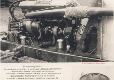 1 1925 18 10 Moteur ''Amilcar 6 cylindres groupe Borgne'' (sans culasse démontable) complet monté sur son châssis C.O. 2