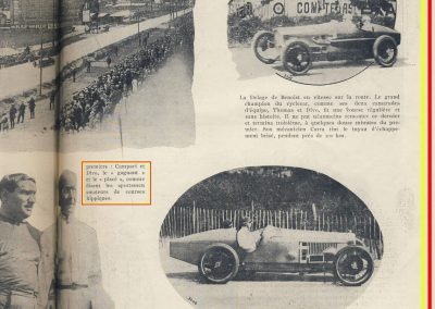 1924 03 08 le 2ème GP d'Europe, 1er Campari ALFA, 2ème Divo Delage, 3ème Benoist, 6ème Thomas sur Delage, 7et 8ème Chassagne et Frederich sur Bugatti. 2