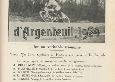 1924 30 03 Côte d'Argenteuil, 1er Amilcar 1100 Marius Mestivier 1'36, Benoist Delage 8000cc 1'23. 1
