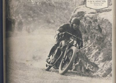 1925 15 03 Qinzaine Sportive, Richard à l'assaut du Col de la Turbie sur Moto Peugeot 750cc en 6'29'' à l'assaut du Col, R.B.T.C.. Sur 6,300 km Amilcar 1er Morel 1100cc, 5'17'' R.B. 1