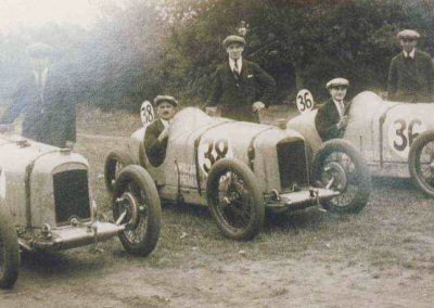 1926 10 09 les 3 C.O. aux 200 Milles de Brooklands, 1er des 1100cc Morel, le 2ème V. Balls et le 3ème Martin. 1