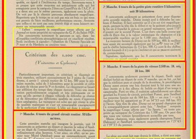 1926 17 10 Critérium des 1100, 1er Duray, ab Martin et Morel (radiateur percé). Jeuffrain 4ème (C6). GP du XXème Salon, 1er, Divo, Segrave 2ème et Moriceau 3ème tous sur nouvelles 1500 Talbot. 4