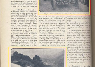 1926 21 02 le Mont Agel, 1er Morel Amilcar,1100cc, 5'5'' (à 4 dixième de seconde de Chiron Bugatti 1500cc). Benoist-Delage + de 8000cc 1er !. 1
