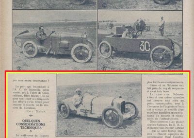 1926 27 06 GP ACF Goux et Costantini-Bugatti, seulement 3 Bugatti au départ, 2 à l'arrivée ! GP Voiturette légères 1100 Amilcar C.O. (les 3 voitures de Morel, Martin et Duray sont retirées ! ). 3