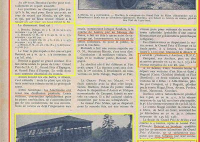 1927 10 09 GP Boulogne-Mer. Amilcar MCO GH, Duray 1er des 1100 n°37. le 15 08 GP U.M.F. 1er Martin Amilcar MCO, 1er des 1100 n°36. 6