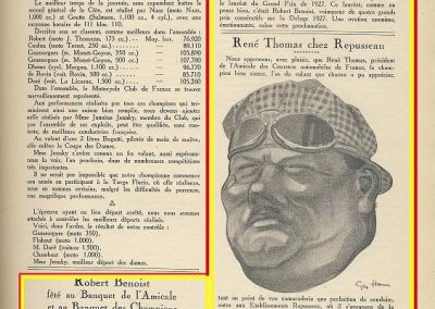 1927 12 03 Banquets des Champions Benoist - René Thomas