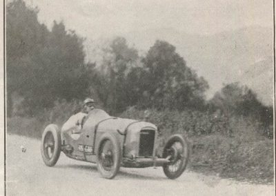 1927 13 03 la Turbie, 6,6 km, Morel-Amilcar 1er en 1100cc en 4'55'' (à 10'' derrière la 1500 Delage de Bourlier et de 27'' devant la 1500 Bugatti de Chiron) !. 2