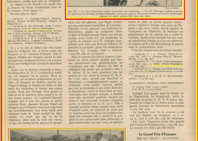 1927 25 07 GP Saint Sébastien 1er des 1100 Martin Amilcar MCO G.H. ab. de Morel. Au GP d'Espagne 1er des 1500 Benoist, Morel est en panne avec la 2ème et même Delage 1500. 1