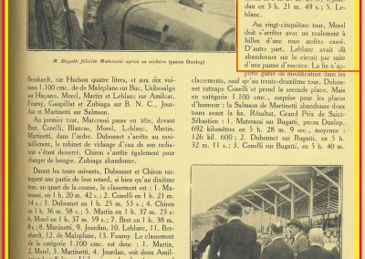 1927 25 07 GP Saint Sébastien, Martin 1er des 1100 sur l'Amilcar MCO G.H. ab. de Morel et Blanc. Au GP d'Espagne Benoist 1er, Morel est en panne avec la 2ème et même Delage 1500cc. 3