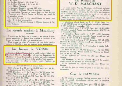 1927 26 09 Morel 7 Records (Voisin). GP Angleterre Brooklands 1er Benoist, 2ème Bourlier, 3ème Divo (Delage), Chiron (Bugatti). 10