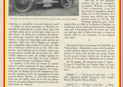 1928 01 07 GP ACF des voitures de Sport à Handicaps à St Gaudens au Comminges. 1er Williams-Bugatti 35C, 2ème Rousseau-Salmson, ab Duray-Ariès. 6