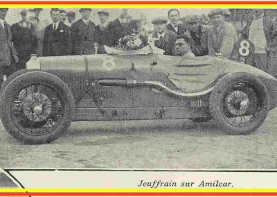 1928 07 10 GP de France MCF, 1er Jeuffrain déclaré ''Champion 1928 et 1927'' par le MCF. sur Amilcar C.6. ab Morel-(pneus) et Martin (accident léger). 1