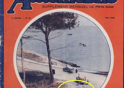1928 09 04 Antibes, Circuit International, ''la Guaroupe''. Amilcar MCO Géo Ham, Moriceau 1er des 1100 et 4ème derrière 3 Bugatti 1500 et 2000cc ! 1