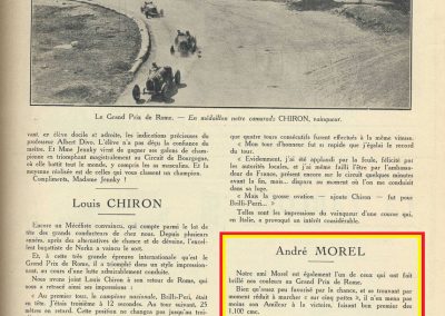 1928 17 06 GP Royal de Rome Morel Amilcar MCO 1er des 1100cc (Zampiéri Amilcar 2ème). Chiron Bugatti 2000cc 1er au général. 3