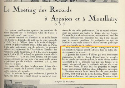 1928 26 08 Records à Arpajon, Morel 9 records. 1