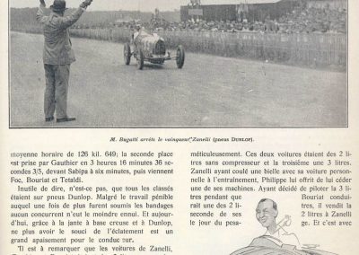1929 02 06 GP ''le 2ème, GP BUGATTI'' au Mans. 1er Zanetti. 3