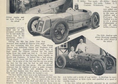 1929 30 05 500 miles d'Indianapolis USA. ab. Moriceau sur l'Amilcar MCO 1500, Chiron sur Delage est 7ème sur 11 arrivants et 35 partants 1 4