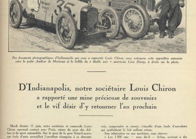 1929 30 05 500 miles d'Indianapolis USA. ab. Moriceau sur l'Amilcar MCO 1500, Chiron sur Delage est 7ème sur 11 arrivants et 35 partants 1 5