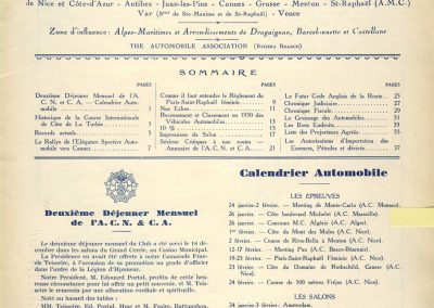 1930 -- 01 Revue de l'Automobile de la Côte d'Azur. Records de laTurbie. 1