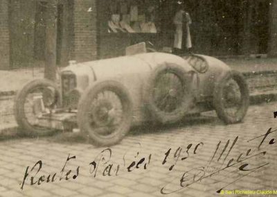 1930 14 09 Meeting des Routes Pavées, Circuit de Pont-à-Marcq, C.A. Martin Amilcar C.O. n°54, 3ème des 1100cc. 4