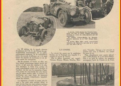 1932 18-19 24 heures du Mans C.A. Martin 8ème Amilcar C6-4. 2