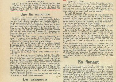 1934 19-21 05. Le Bol d'Or, Saint-Germain-en-Laye. Amilcar C.A. Martin n°42, Poulain 2ème n°56 et Poiré n° 67, 4ème. 8