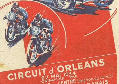 1934 27 05 Circuit d'Orléans. Amilcar C.A. Martin-Pousse, Mestivier, Boursin, Pouponneau, Elievel C6-4, Scaron C.6. 1