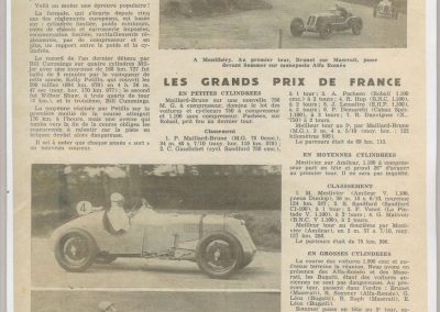 1935 -- 06 les GP de France par le MCF. Amilcar MCO Mestivier 1er de la 5ème course et absence de Blot. 1