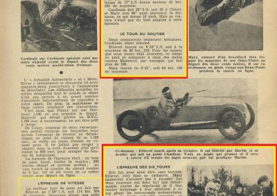 1935 14 04 Critérium de l'Actualité Automobile Amilcar C6 Spécial C.A. Martin Le Mans, 1er Ellievel au volant_
