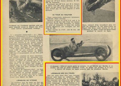 1935 14 04 Critérium l'Actualité Automobile, Critérium, 1er Ellievel (au volant) Amilcar C6-4 Spécial C.A. Martin-Le Mans à gauche. Epreuves des 200 m. D.A et arrivée arrêtée. 2