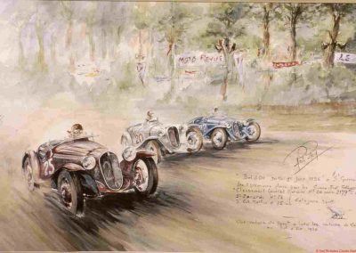1936 01 05 Bol d'Or, Simca-Fiat, C.A. Martin en rouge n°25, Gordini en blanc n°20 et Zanardi en bleu n°22. Grande victoire Française ! 9