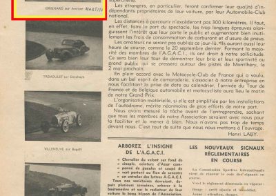 1936 20 09 Coupe d'Automne, C.A. Martin Simca-Fiat 3ème des 1100. Pollédry Alfa 1er des 2000 et 2ème au Critérium. La Coupe de Vitesse 1100, Grignard, Blot et Mestivier. 8