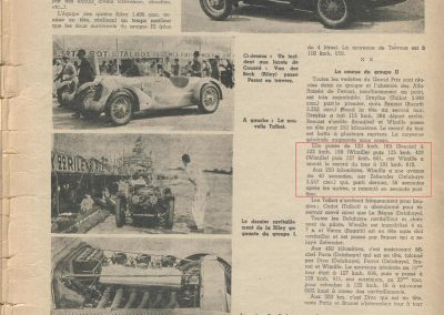 1936 28 06 GP ACF. C.A. Martin 23ème sur Simca-Fiat 998cc n°24, Coppa d'Oro devant Lord Howe et Camérano. 1er Wimille-Sommer Bugatti 57, 3300cc passant à plus de 230 km-h. 3