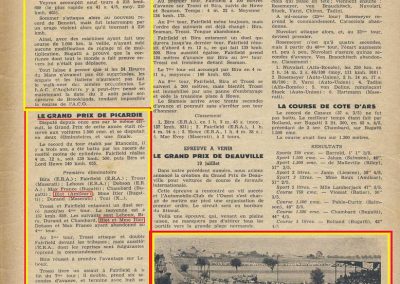 1936 29 06 GP de Picardie. Blot Amilcar Monoplace ab. au 4ème tours. de Gavardie- 8ème. 3-E.R.A., 1er Bira, Farfield, Howe et 4ème Evoy-Maserati. 2