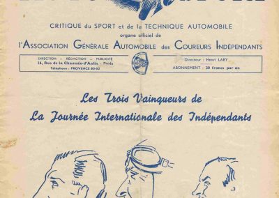 1937 02 05 Journée Internationale des Indépendants. Coupe de Vitesse, Amilcar, Grignard, de Burnay, Lewits, Mestivier, Biolay. 0