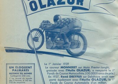 1939 11 06 les 24 heures du Bol d'Or, Circuit de 5 km à Montlhéry, les Coupes des Huiles Olazur, Desmarais Frères. Horvilleur. 2