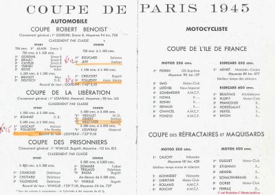 1945 09 09 Coupe de Paris, des Prisonniers, R. Benoist et une de la Libération. Bois Boulogne (P. Dauphine). Amilcar Ondet, Alfa 1750 Polledry. 2