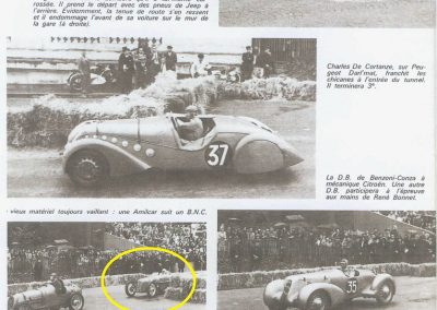 1946 09 06 Circuit Saint-Cloud Coupe Conseil Municipal Inaugu. Autoroute C.A. Martin Amilcar n°51 MCO 1500cc 8