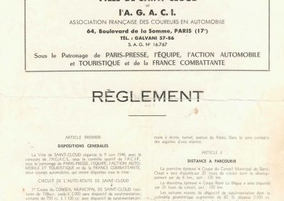 1946 09 06 Circuit Saint-Cloud Coupe Conseil Municipal Inauguratuib de l'Autoroute de l'Ouest. C.A. Martin Amilcar n°51 MCO 1500cc. 2