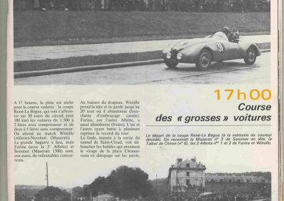 1946 09 06 Circuit de Saint Cloud, Inauguration de l'Autoroute de l'Ouest, Amilcar MCO 1500, C.A. Martin n° 51, Louveau Maserati. 16