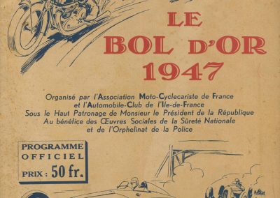 1947 15 09 Bol d'Or. Les Loges. 1er Cat Course Amilcar Monoplace Le Jamtel. Cat. Sport 1er Cayla Simca-Gordini. 1