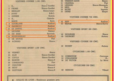 1947 15 09 Bol d'Or. Les Loges. 1er Cat Course Amilcar Monoplace Le Jamtel. Cat. Sport 1er Cayla Simca-Gordini. 4