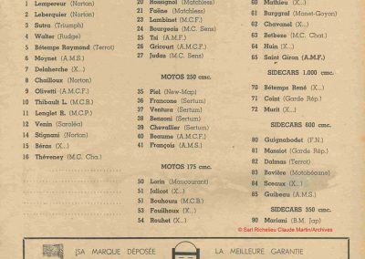 1947 18 09 Bol d'Or. Les Loges. 1er Cat Course (le Jamtel) Amilcar Monoplace. 1er Cat. Sport (Cayla) Simca-Gordini. 19