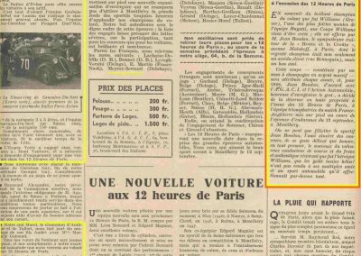 1948 12 09 les 12 h. de Paris, Goux. Coupe Boudon, Hommage à Williams. Bugatti. 1
