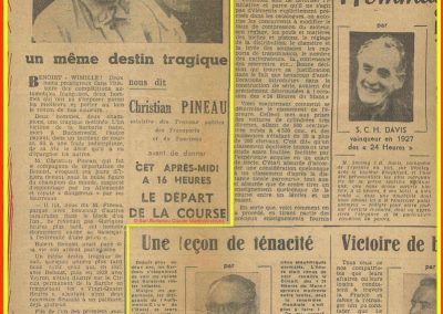 1949 Hommage à Wimille et Benoist par Mr Pineau, Ministre. 1