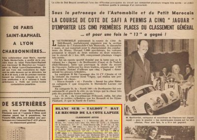 1952 09 04 Côte Lapize Montlhéry, Amilcar MCO 1100, Mestivier 31'1-5, 2ème Le Jamtel Monoplace 6cyl. Amilcar 35' (Dergi-redex), 6ème Jeffe.1