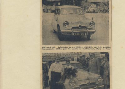 1952 09 06 B.O. à Montlhéry, Le Jamtel sur Porsche, accidenté, C.A. Martin 1er Cat. Simca Aronde, 2