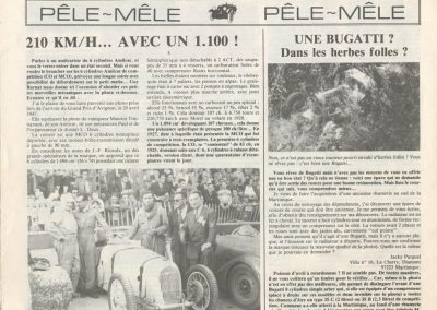 1987 16 04 la Vie de l'Auto n°87. Reportage sur le Palmarès de ce Monoplace Amilcar, totalement erroné, n'engageant que leurs auteurs. 1